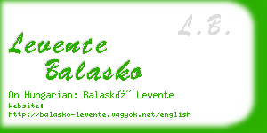 levente balasko business card